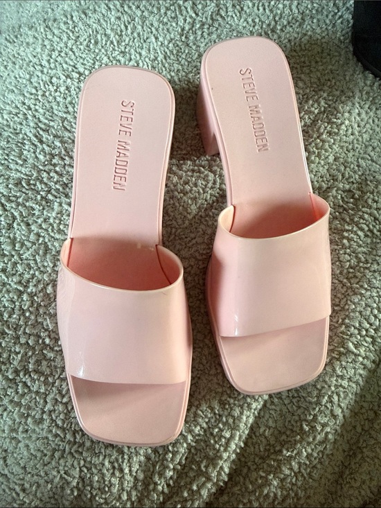 Steve Madden Shoes - Steve Madden Pastel Pink Slide Mules Harlin Size 7
